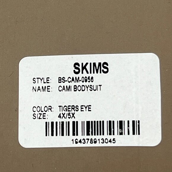SKIMS Essential Cami Bodysuit Tigers Eye Womens‎ 4X/5X - Picture 11 of 13